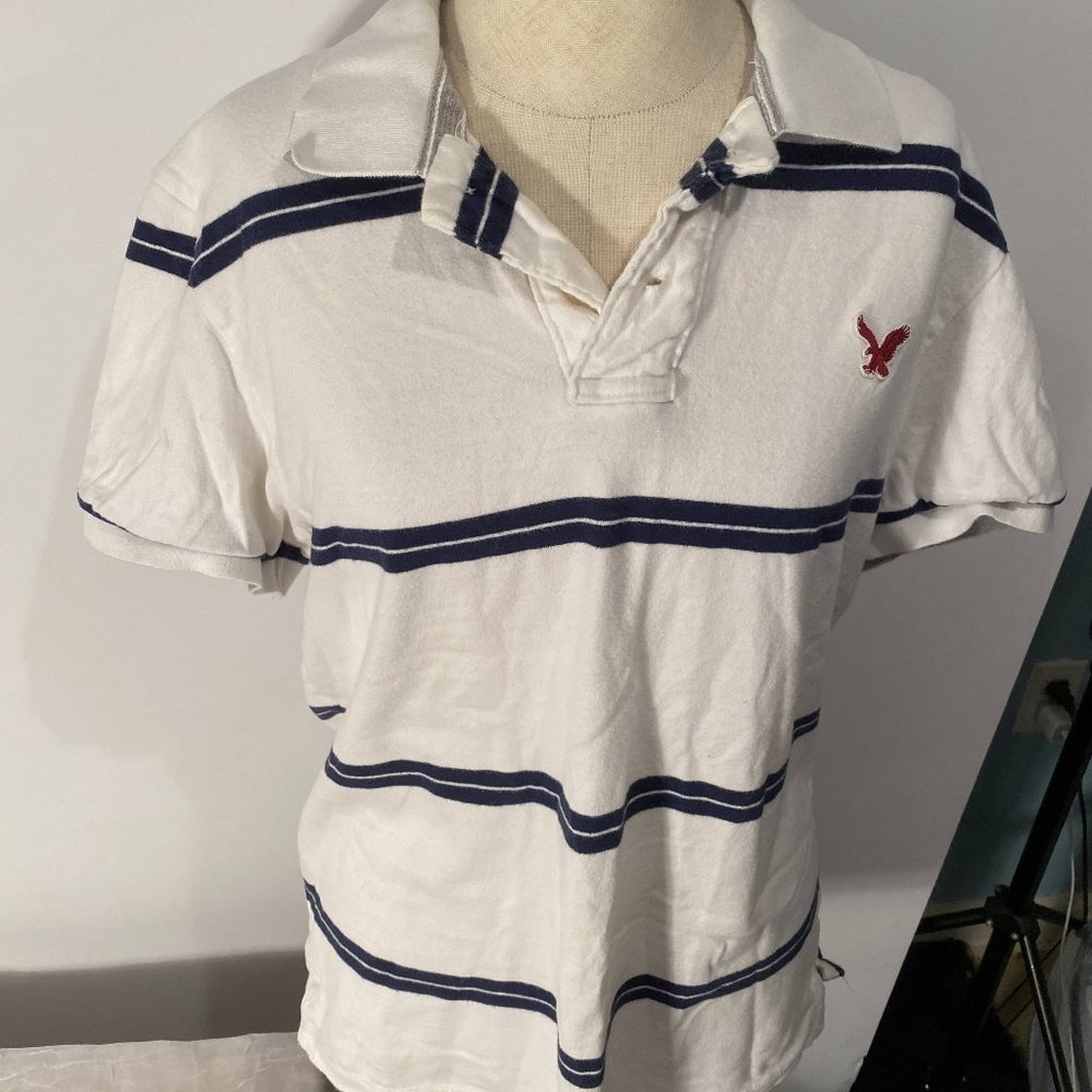 American Eagle vintage fit striped polo